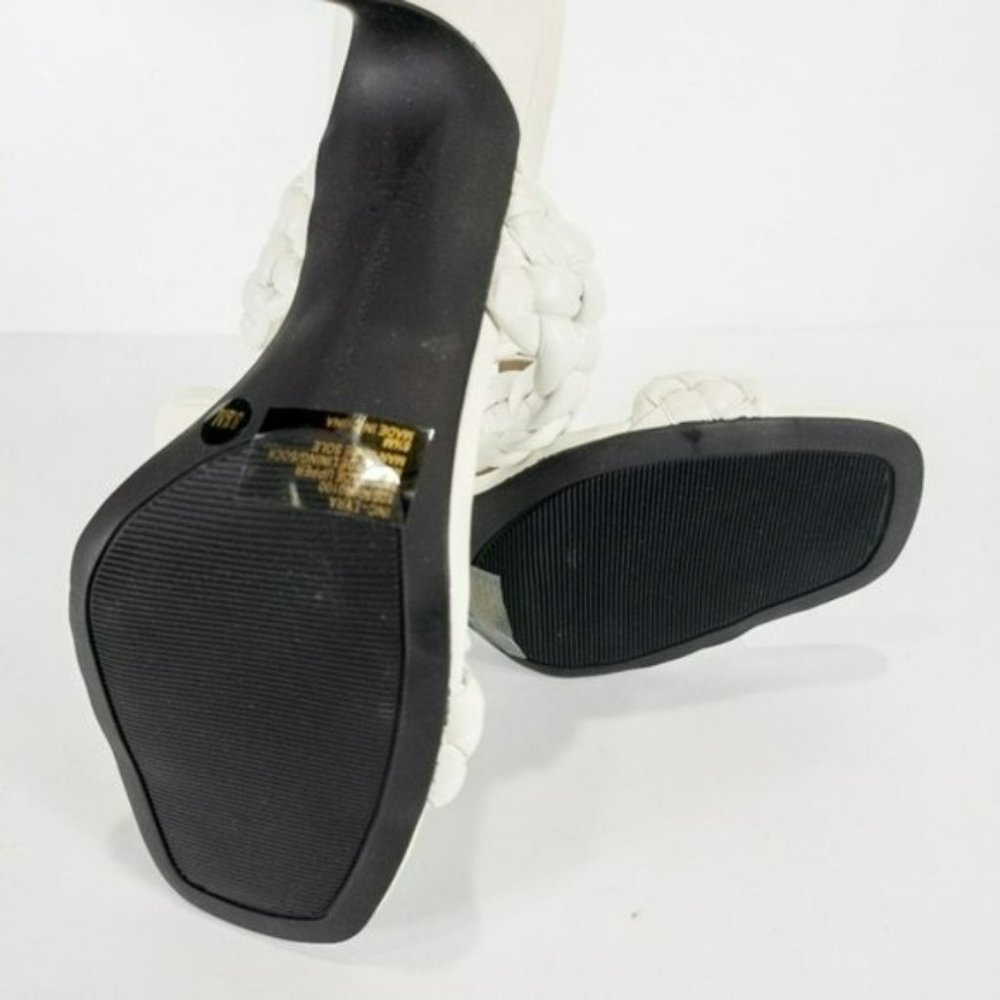 INC International Concepts Lyra Braided Sandals White -8.5 - Picture 9 of 9